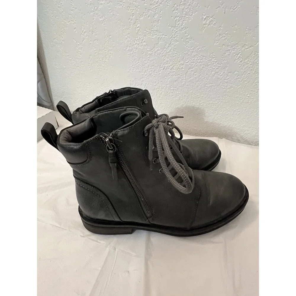 Baretraps‎ AMYSUE Womens Boots Gray Size 9.5M Side Zip Moto Biker Ankle